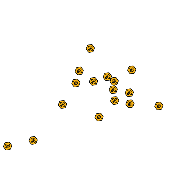 Map of our beekeeping shops in Europe