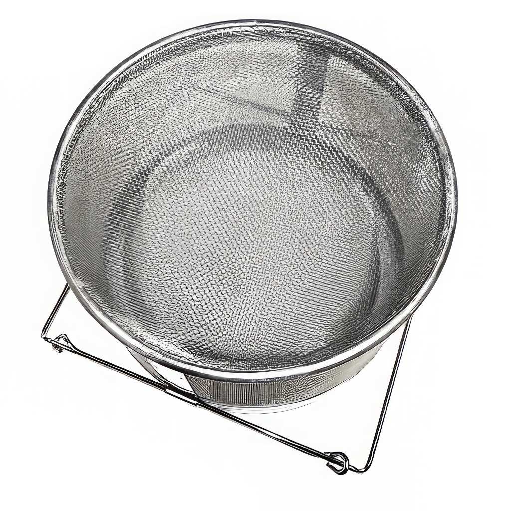 Cedzidło wysoke podwójne nierdzewne wypukłe 25 cm DE 6