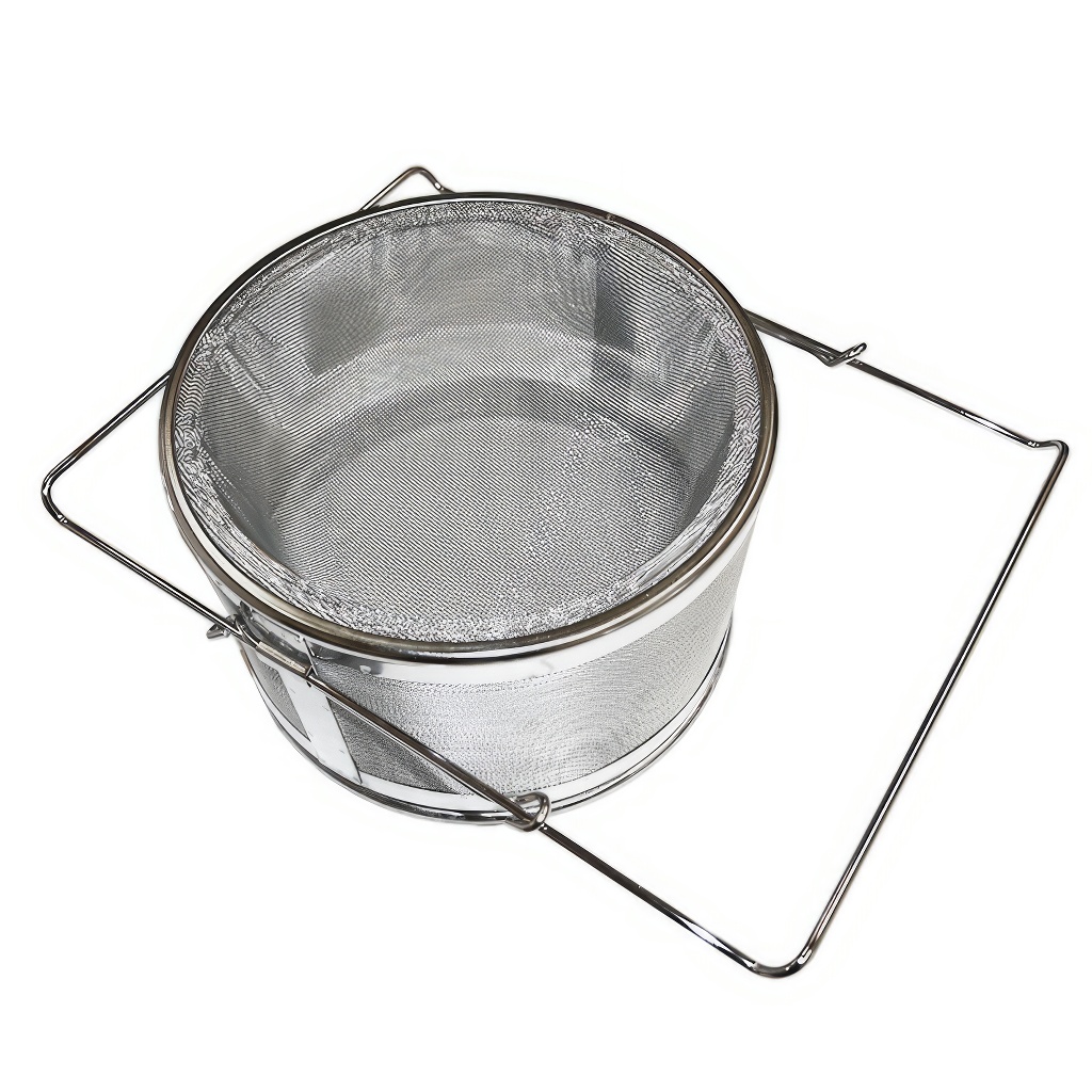 Cedzidło wysoke podwójne nierdzewne wypukłe 25 cm DE 6