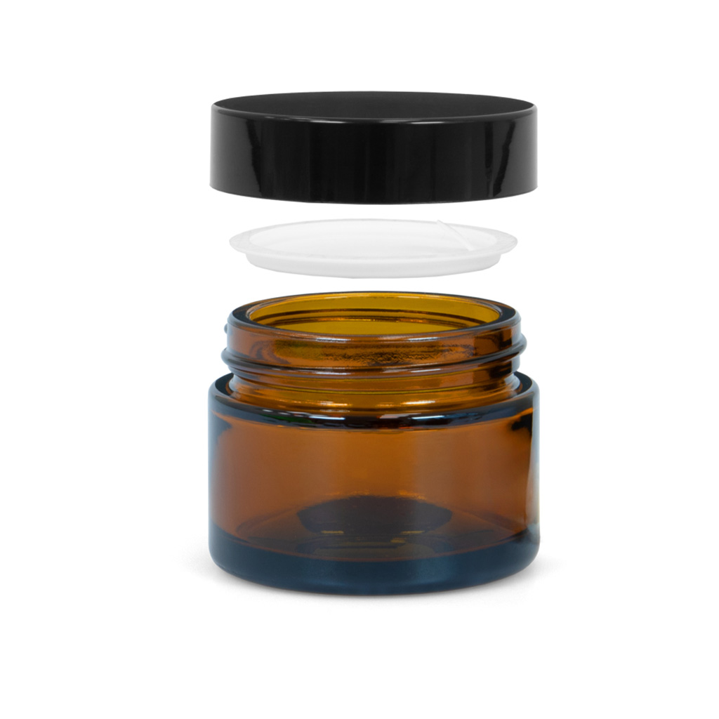 Szklany słoiczek z brązowego szkła 50 ml