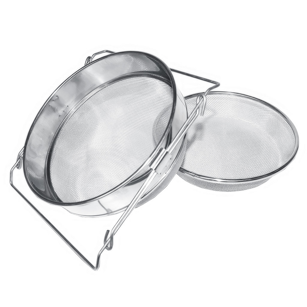 Cedzidło podwójne nierdzewne wypukłe 24 cm DE 1