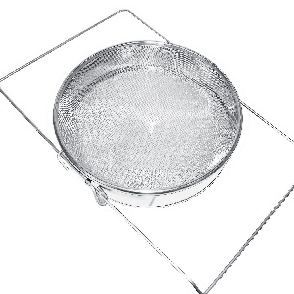 Cedzidło podwójne nierdzewne wypukłe 24 cm DE 1