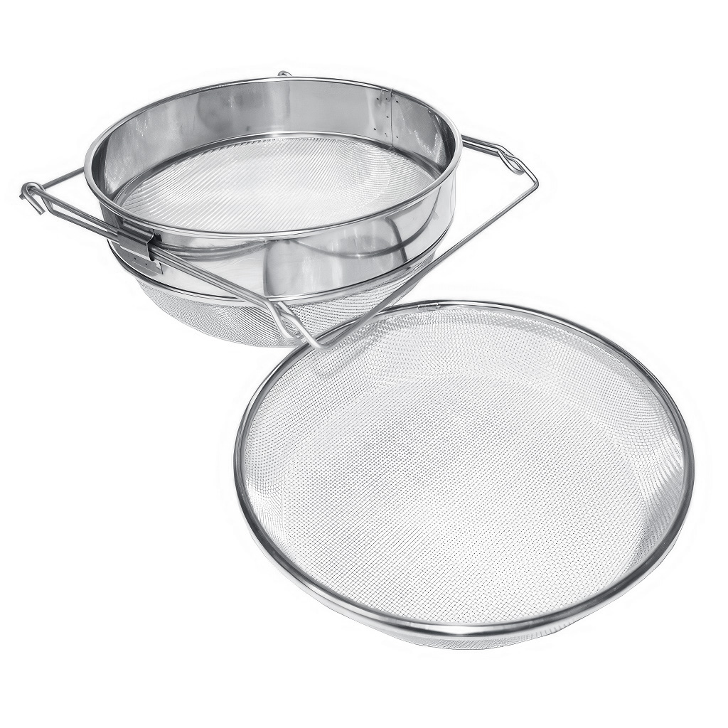 Cedzidło podwójne nierdzewne wypukłe 24 cm DE 1