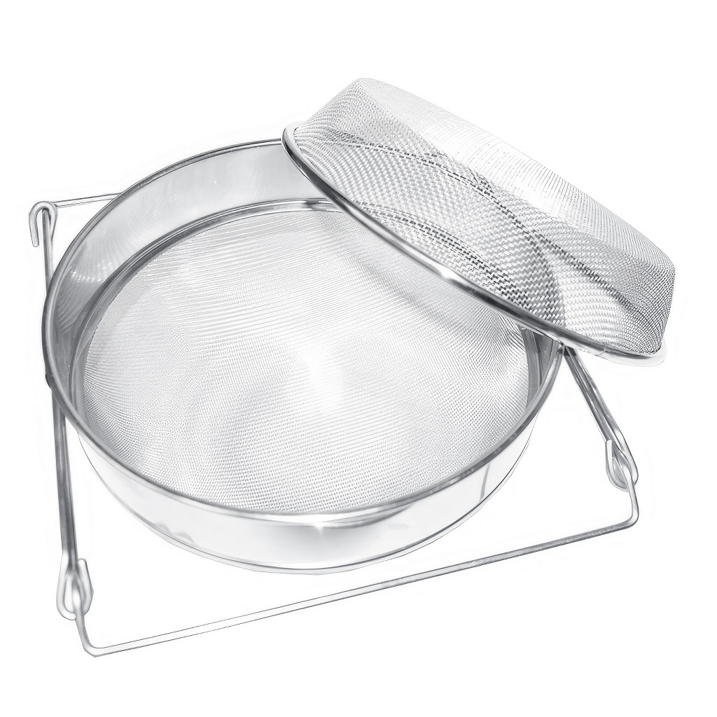Cedzidło podwójne nierdzewne wypukłe 24 cm DE 1