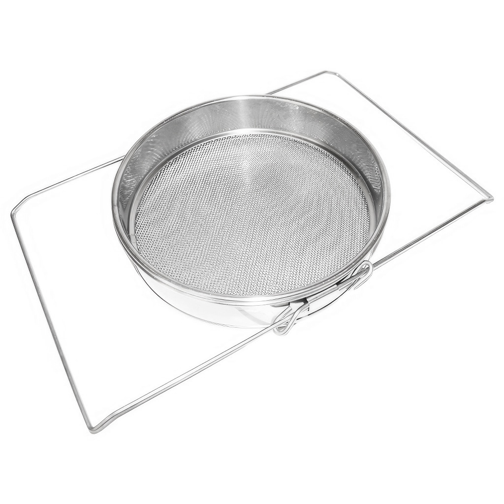 Cedzidło podwójne nierdzewne płaskie 24 cm DE 4