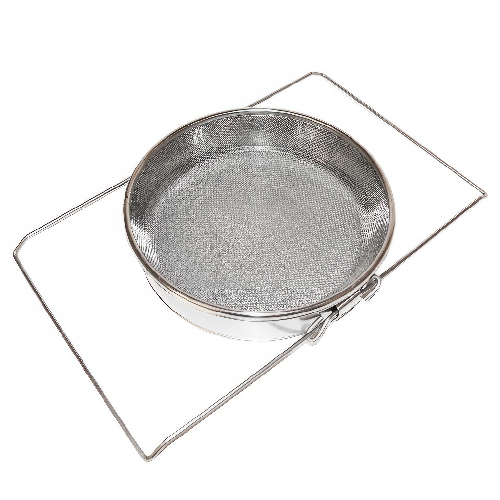 Cedzidło podwójne nierdzewne płaskie 24 cm DE 5
