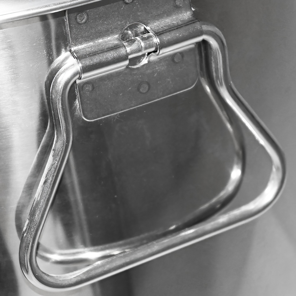 Odstojnik nierdzewny z zaworem nierdzewnym z pokrywką uszczelniającą Mellarius MaxiLine - 50 kg