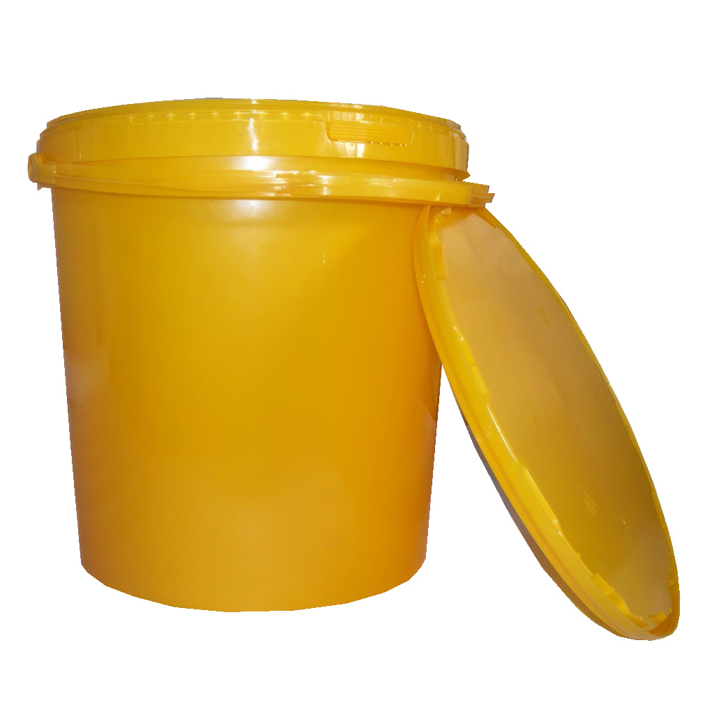 Pojemnik na miód plastikowy 25 kg żółty