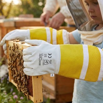 Rękawice pszczelarskie dziecięce Bieno®Leather 4-5