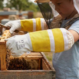 Rękawice pszczelarskie dziecięce Bieno®Leather 4-5