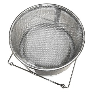 Cedzidło wysoke podwójne nierdzewne wypukłe 25 cm DE 6
