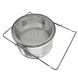 Cedzidło wysoke podwójne nierdzewne wypukłe 25 cm DE 6