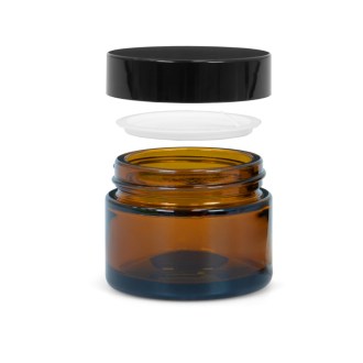 Szklany słoiczek z brązowego szkła 50 ml