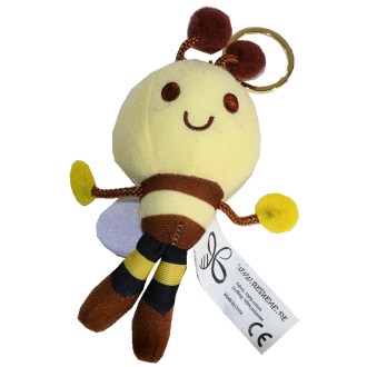 Pluszowa pszczółka „Freddie” z kółkiem na klucze - 13 cm