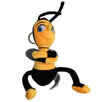 Pluszowa pszczółka „Bob” z kółkiem na klucze - 24 cm