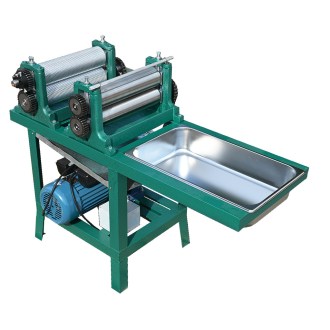 Elektryczne walce do węzy pszczelej z dwoma walcami