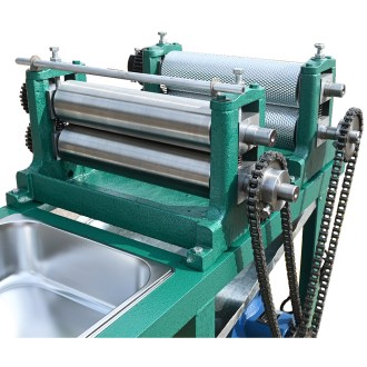 Elektryczne walce do węzy pszczelej z dwoma walcami