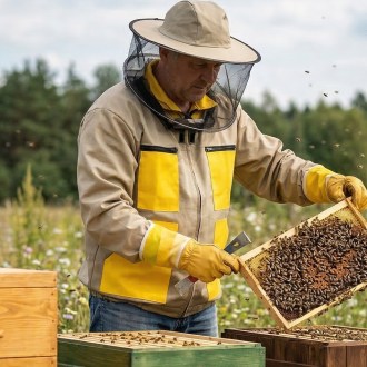 Bluza pszczelarska beżowy - S-XXXL