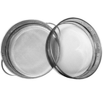 Cedzidło podwójne nierdzewne płaskie 23 cm