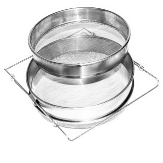 Cedzidło podwójne nierdzewne wypukłe 24 cm DE