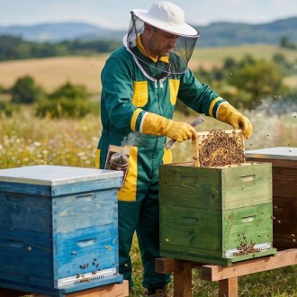 Kombinezon pszczelarski zielony 52, 56, 60
