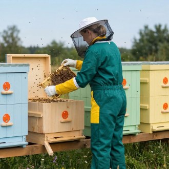 Kombinezon pszczelarski zielony 52, 56, 60