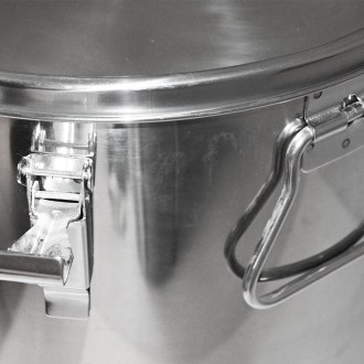 Pojemnik wlewowy 100 kg - stal nierdzewna - pokrywa uszczelniająca