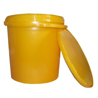 Pojemnik na miód plastikowy 25 kg żółty