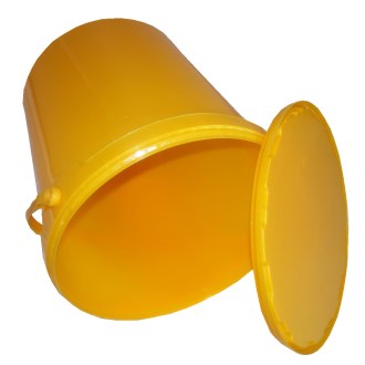 Pojemnik na miód plastikowy 25 kg żółty