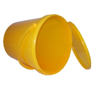 Pojemnik na miód plastikowy 25 kg żółty