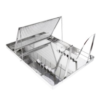 Wanienka do odsklepiania nierdzewna, praktyczny stojak - CZ