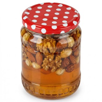 Nakrętka czerwone kropki Ø 82 mm