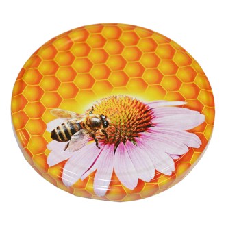 Nakrętka pszczoła na różowej stokrotce Ø 82 mm typ H02 