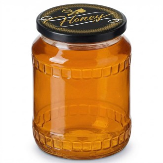 Pokrywka na słoik TO 82 - Miód - czarna - matowa - HO12-2