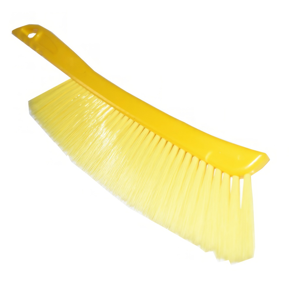 Zmiotka pszczelarska z włosia sztucznego, rączka plastikowa - duża żółty