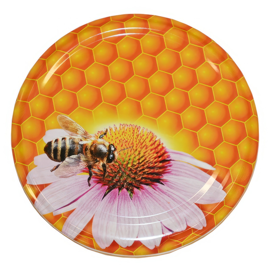 Nakrętka pszczoła na różowej stokrotce Ø 82 mm typ H02 